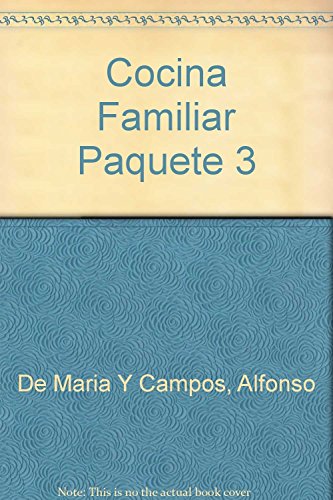 Beispielbild fr Cocina Familiar Paquete 3 (Spanish Edition) [Hardcover] by De Maria Y Campos,. zum Verkauf von Iridium_Books