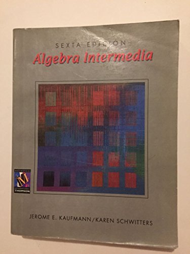 9789706860163: Algebra Intermedia 6'Ed.