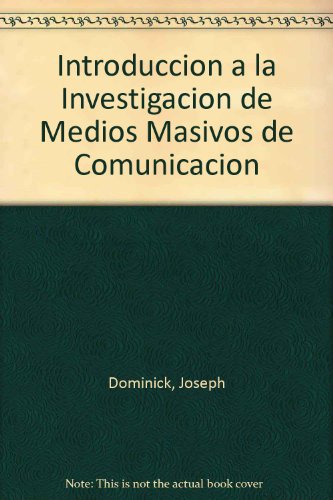 9789706860293: Introduccion a la Investigacion de Medios Masivos de Comunicacion (Spanish Edition)