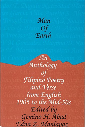 9789711130718: Man on Earth.An Anthology of Filipino Poetry and Verse from English 1905 to t...