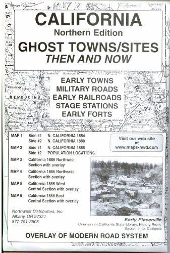 Beispielbild fr California, North Ghost;Towns 6 Maps Then & Now zum Verkauf von Save With Sam