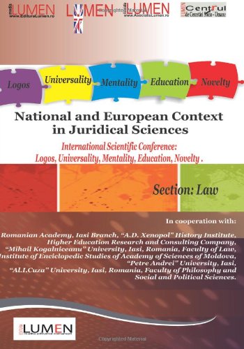 Stock image for National and European Context in Juridical Sciences: International Scientific Conference Lumen 2012. Section Law for sale by Revaluation Books