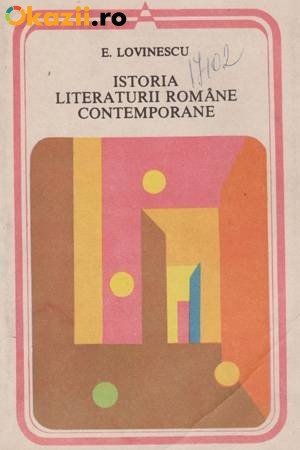 Istoria Literaturii Romane Contemporane, 1900-1937
