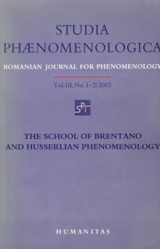 Beispielbild fr Studia Phaenomenologica, Vol. 3, No. 1-2/2003, The School of Brentano and Husserlian Phenomenology (English, French and German Edition) zum Verkauf von Gallix