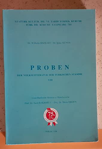 Beispielbild fr Proben der Volkslitteratur der trkischen Stamme VIII. zum Verkauf von Khalkedon Rare Books, IOBA
