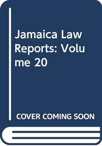 9789766100049: Jamaica Law Reports: Volume 20: Vol 20