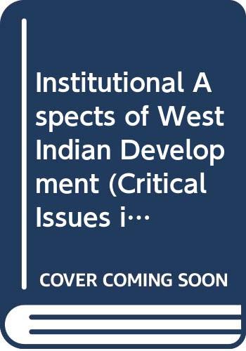 9789768123213: INSTITUTIONAL ASPECTS OF WEST INDIAN DEV