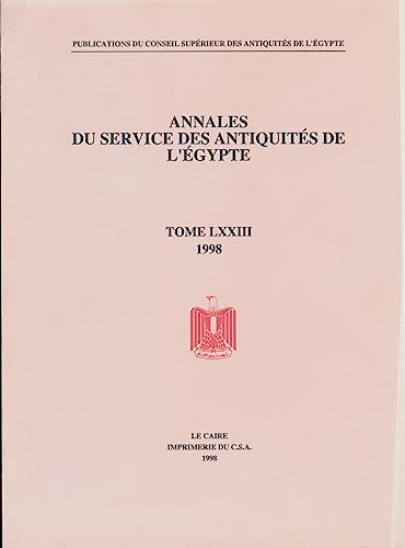 9789773050603: Annales Du Service Des Antiquits De L'egypte: Vol. 73