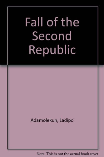 Imagen de archivo de Fall of the Second Republic a la venta por Ergodebooks