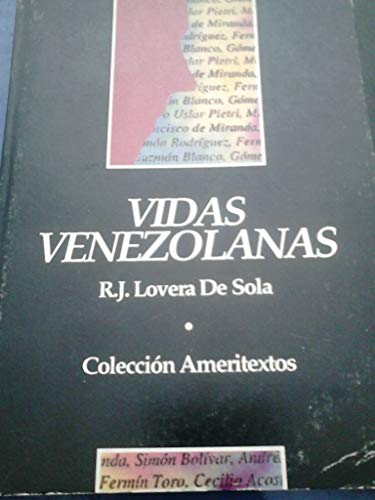 Imagen de archivo de VIDAS VENEZOLANAS a la venta por CATRIEL LIBROS LATINOAMERICANOS