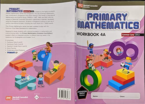 Imagen de archivo de Singapore Math Primary Mathematics Common Core Edition Workbook 4A a la venta por SecondSale