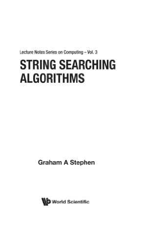 9789810237035: String Searching Algorithms: 3 (Lecture Notes Series on Computing)