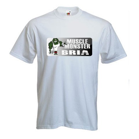 Beispielbild fr Personalised Printed White unisex T-Shirt - Muscle Monster! Bria (Size: M) zum Verkauf von AwesomeBooks