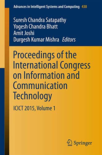 9789811007668: Proceedings of the International Congress on Information and Communication Technology: ICICT 2015, Volume 1