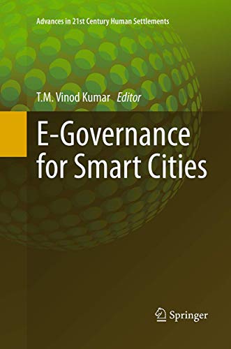 9789811012419: E-Governance for Smart Cities (Advances in 21st Century Human Settlements)