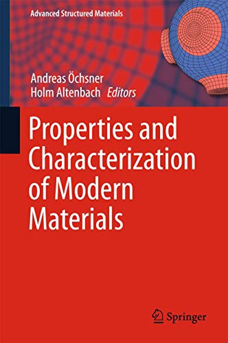 9789811016011: Properties and Characterization of Modern Materials: 33 (Advanced Structured Materials)