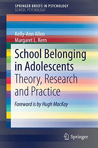 Beispielbild fr School Belonging in Adolescents: Theory, Research and Practice zum Verkauf von Revaluation Books