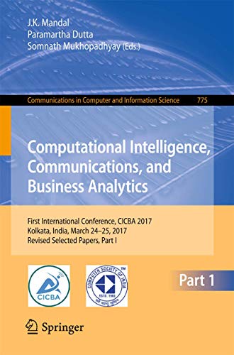 Computational Intelligence, Communications, and Business Analytics - Mandal, J. K.|Dutta, Paramartha|Mukhopadhyay, Somnath