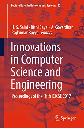 Beispielbild fr Innovations in Computer Science and Engineering. Proceedings of the Fifth ICICSE 2017. zum Verkauf von Antiquariat im Hufelandhaus GmbH  vormals Lange & Springer