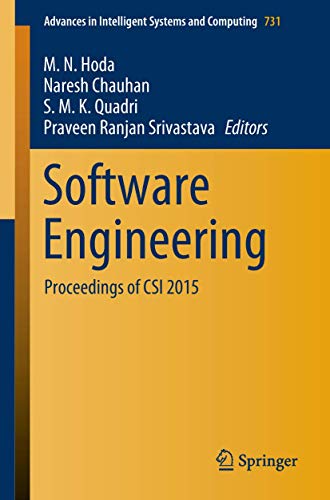 Stock image for Software Engineering: Proceedings of CSI 2015 (Advances in Intelligent Systems and Computing, 731) for sale by HPB-Red