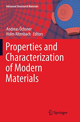 9789811093975: Properties and Characterization of Modern Materials: 33 (Advanced Structured Materials)