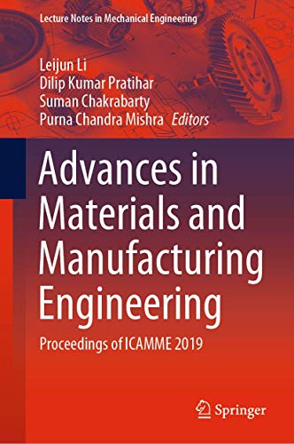 Stock image for Advances in Materials and Manufacturing Engineering: Proceedings of Icamme 2019 for sale by ThriftBooks-Atlanta
