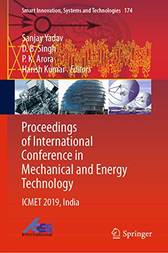 Imagen de archivo de Proceedings of International Conference in Mechanical and Energy Technology: ICMET 2019, India a la venta por Kennys Bookshop and Art Galleries Ltd.