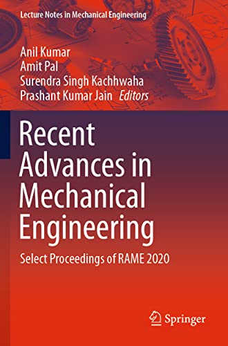 9789811596803: Recent Advances in Mechanical Engineering: Select Proceedings of Rame 2020