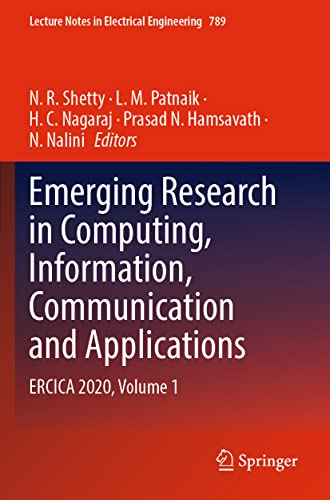 Stock image for Emerging Research in Computing, Information, Communication and Applications : ERCICA 2020, Volume 1 for sale by Buchpark