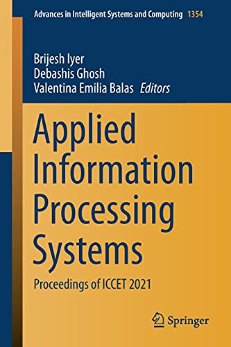 Imagen de archivo de Applied Information Processing Systems. Proceedings of ICCET 2021. a la venta por Gast & Hoyer GmbH