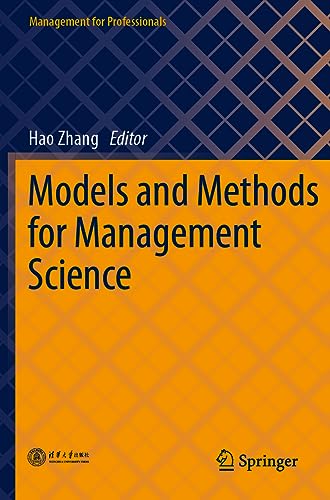 9789811916168: Models and Methods for Management Science (Management for Professionals)