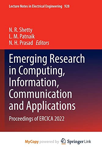 Stock image for Emerging Research in Computing, Information, Communication and Applications for sale by PBShop.store US