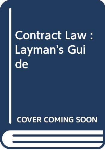 9789812041432: Contract Law : Layman's Guide