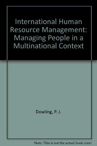 9789812400819: International Human Resource Management: Managing People in a Multinational Context
