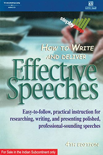 Imagen de archivo de How To Write and Deliver Effective Speeches a la venta por Books in my Basket