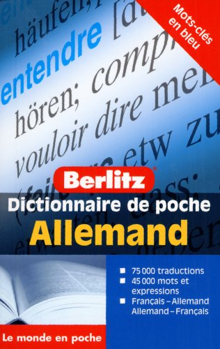 Beispielbild fr Allemand: Dictionnaire de poche franais-allemand et allemand-franais zum Verkauf von Versandantiquariat  Wenzel