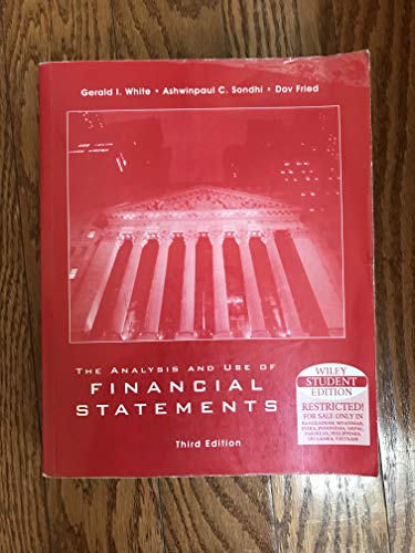 Imagen de archivo de The Analysis And Use of Financial Statements a la venta por Irish Booksellers