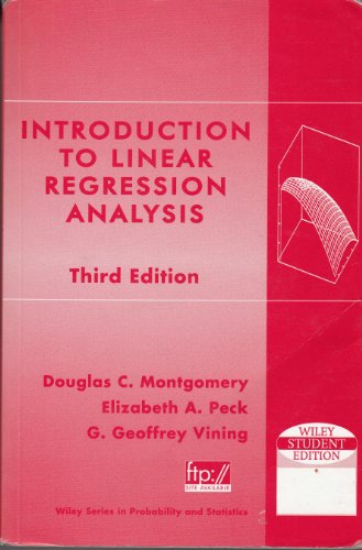 Imagen de archivo de Introduction to Linear Regression Analysis a la venta por POQUETTE'S BOOKS