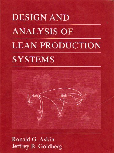 Imagen de archivo de Design and Analysis of Lean Production Systems a la venta por dsmbooks