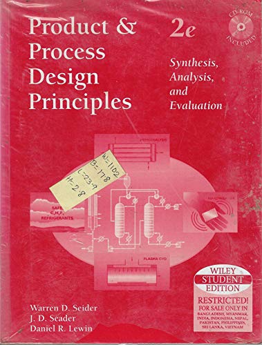 Stock image for PRODUCT & PROCESS DESIGN PRINCIPLES for sale by dsmbooks