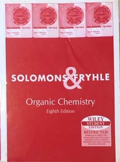 Stock image for Organic Chemistry Eighth Edition Solomons & Fryhle Wiley Student Edition for sale by David's Books