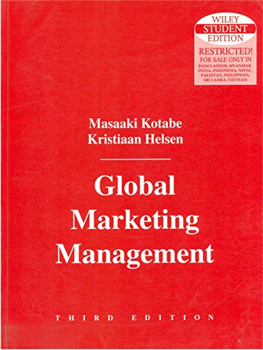 Imagen de archivo de Global Marketing Management a la venta por dsmbooks