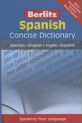 Beispielbild fr Spanish - Berlitz Concise Dictionary : Spanish-English - Ingles-Espanol zum Verkauf von Better World Books