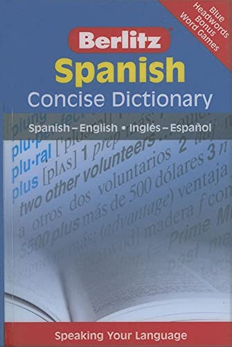 Stock image for Spanish - Berlitz Concise Dictionary : Spanish-English - Ingles-Espanol for sale by Better World Books