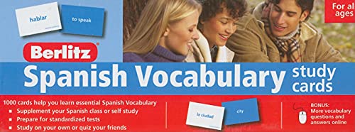 Imagen de archivo de Berlitz Spanish Vocabulary Study Cards a la venta por Orphans Treasure Box