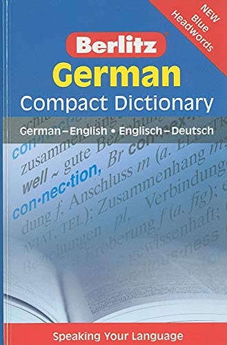 Stock image for German Compact Dictionary: German-English/Englisch-Deutsch (Berlitz Compact Dictionary) for sale by -OnTimeBooks-
