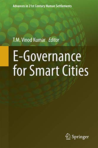 9789812872869: E-Governance for Smart Cities (Advances in 21st Century Human Settlements)