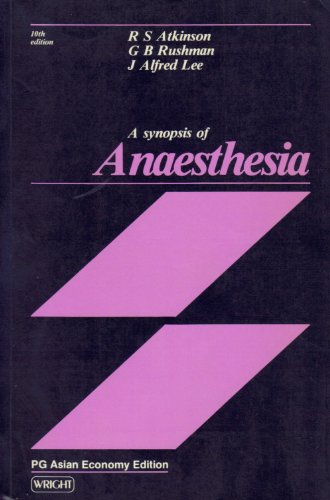 Imagen de archivo de A Synopsis of Anaesthesia a la venta por Southern Maryland Books