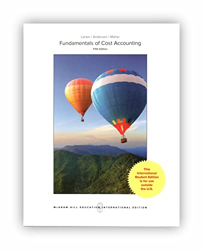 Stock image for ISE Fundamentals of Cost Accounting by William Lanen for sale by GF Books, Inc.