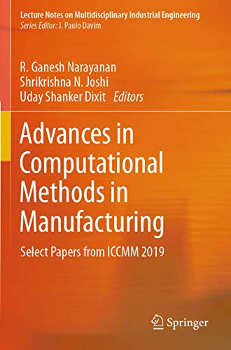 Beispielbild fr Advances in Computational Methods in Manufacturing: Select Papers from Iccmm 2019 zum Verkauf von Revaluation Books